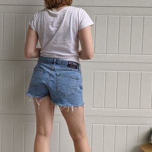 Vintage Blue Threads Cut Off Denim Shorts
